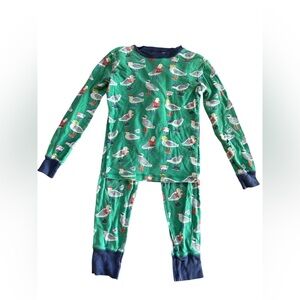 Mini Boden Green Seagull Long John Pajama Set - Size 10Y / 140cm